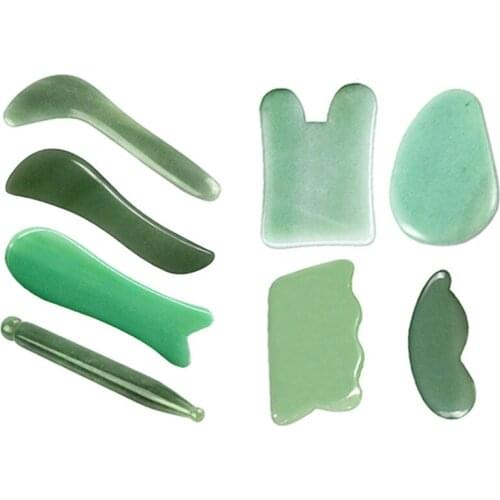 Facial Massager Guasha Scraper Anti Wrinkle Face Slimming Tools Skin Care Gua Sha Scraping Detox Body Massage Board Jade stone