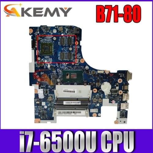 BMWD1 NM-A491 Mainboard For Lenovo 300-17ISK B71-80 laptop motherboard with i7-6500U CPU with GPU graphics fully tested