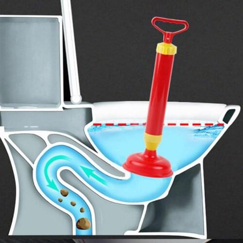 Powerful Bathroom Clog Cleaner Toilet Sink Drain Blaster Air Pump Plunger Suction Cup Pipe Home Cleaning Tool