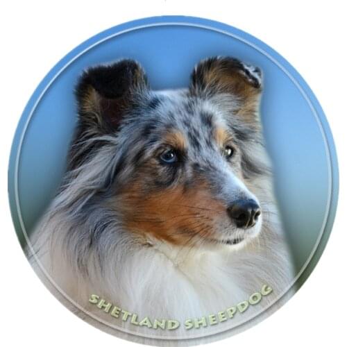 S40432# Various Sizes PVC Decal Cute Sheltie Dog Car Sticker For Bumper Rear Window Laptop Refrigerator Toilet