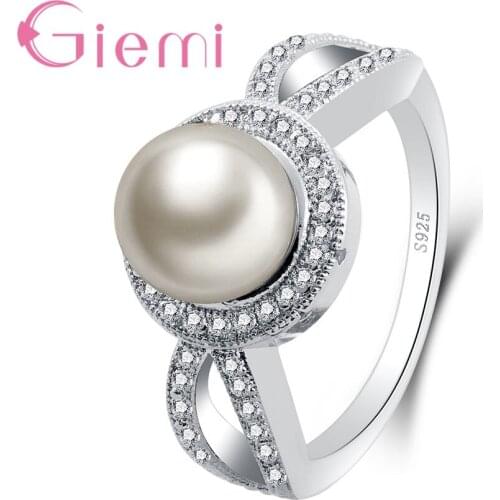 New Design 925 Sterling Silver Simple Life Engagement Ring With CZ For Women Luxury Fine Girls Jewelry Gift