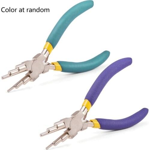 6 in 1 Wire Wrapper Looping Forming Plier 6Step Multi Size Barrels Jewelry Plier M2EA