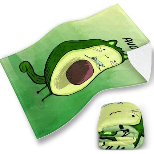 Green Cartoon Avocado Cute Blanket for Baby Durable Color Funny Picture 50x60inches Bed Sheets Soft Warm Plush Spring Cover