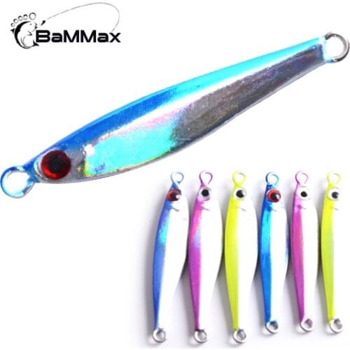 Bammax Fishing Lure 4.9g 7.2g Metal Jigging Spoons Sequins Lures Bass hard Bait Shore Cast Iron Artificial fishing Tackle Pesca