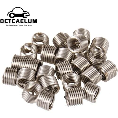 25PCS M5 X 0.8 X 6.7mm Thread Repair Stainless Steel Helical Coil Wire Insert Auto Motorcycle Garage Tools For Helicoil ST0059A1