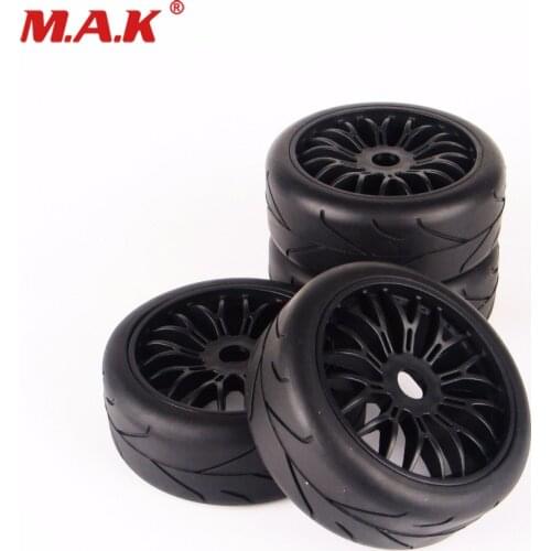 RC 4Pcs 17mm Hex 1:8 Buggy Tyres for HPI HSP Car Tires & Wheel Rim Kit Accessory