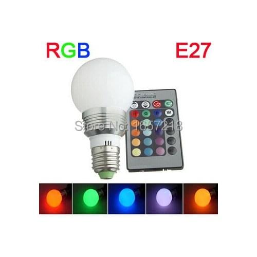 RGB RGBW bulb 3W 5W lamp led e27 dimmable couleur ampoule led lampadine colore lampadina lampen led eclairage lampe 110V 220V
