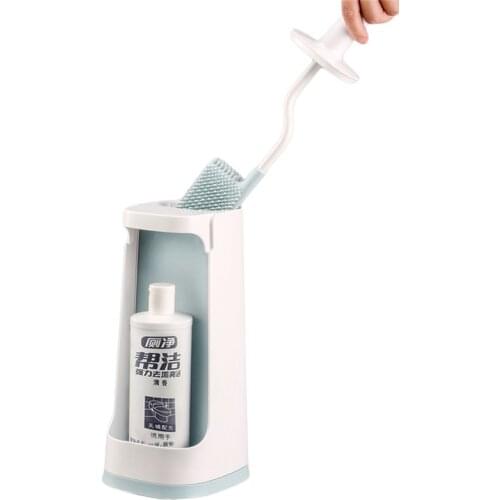 Wonderlife Toilet Brush with Base Set Toilet Brush Holder Bathroom Accessories Strong Fix Clean Toilet Cleaning Supplies