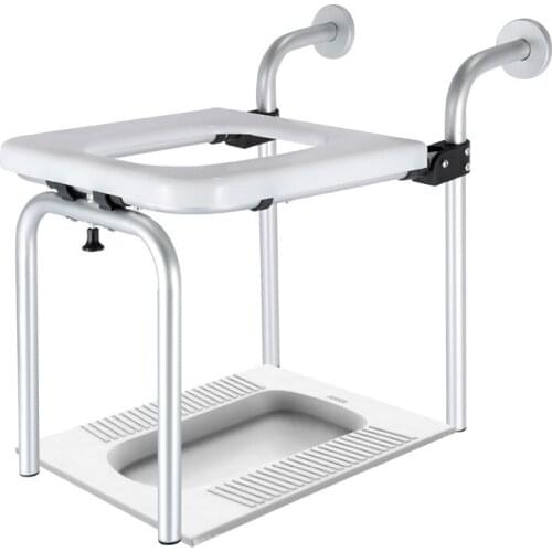 Bathroom stool folding wall-mounted pregnant women squat toilet bathroom bath stool squat toilet YC7811