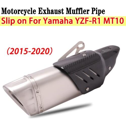 Slip on For Yamaha YZF-R1 OrigInal Connect Link Tube Motorcycle Exhaust Escape Moto Pipe Stainless Steel Motor Muffler DB Killer