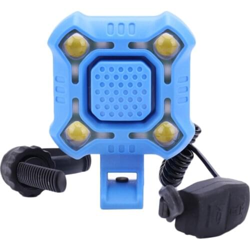 Bike Light Rainproof LED 1200mAh MTB Front Lamp Headlight Waterproof Ultralight Flashlight Bicycle Light Anti-theft Alarm Bell