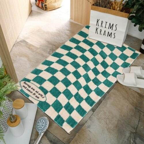 Absorbent Bathroom Carpet Non-slip Bath Nordic Mat Doormat Ins Bathtub Side Foot Pad Decorative Area Rugs for Bedroom Balcony
