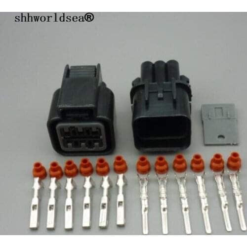 Worldgolden 5/30/100set 6 Pin PB625-06027 Auto Head lamp connector,Car waterproof Electrical connector for HYUNDAI,KIA,Elantra