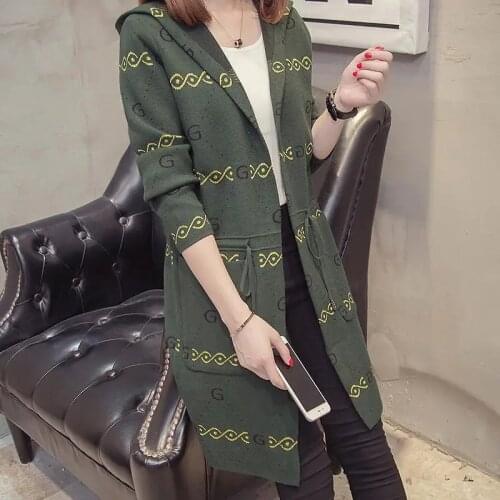 Women Long Sweater Cardigans 2019 Autumn Winter Thick Long Sleeve Knitted Jacket Coat Plus Size Sweaters XZ533