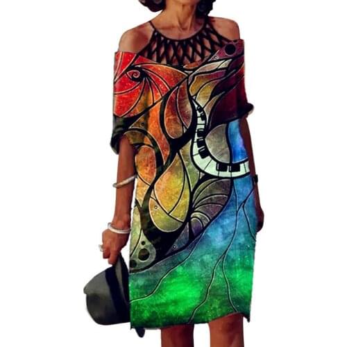 Women 2021 Loose Summer Vintage Ruffles Befree Dress Large Big Lace Hole Summer Boho Casual Party Elegant Dresses Plus Sizes