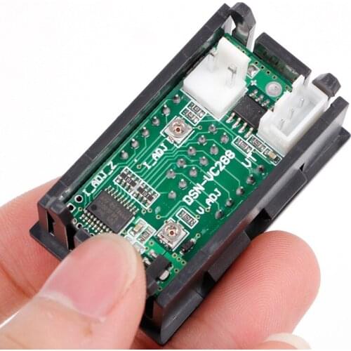 0-100V/50A Red Blue Digital Voltmeter Ammeter 2in1 DC Volt Amp Meter W/ Shunt