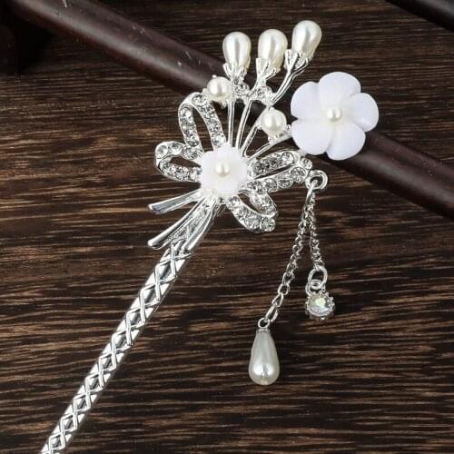 1PC Retro Alloy Hairpin Women Ancient Hanfu Hair Accessories Tassel Hair Sticks Costume Headdress Performance Party