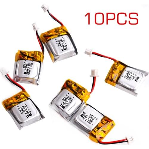 10pcs/lot CX-10 3.7V 100mAh Battery for Cheerson CX-10A FQ777-124 Wltoys V272 V282 V292 Hubsan Q4 H111 Mini RC Quadcopter Parts