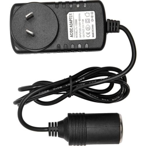 12-24V car and motorcycle Cigarette Lighter Socket 24V 0.5A Car Charger Power Adapter AU Plug Black female seat line length 1.2m