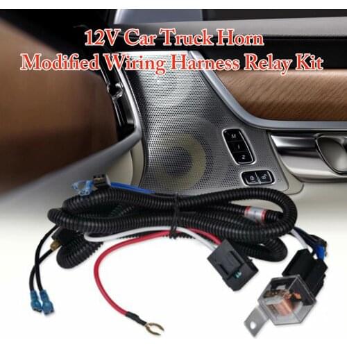 12V Car Truck Horn Modified Wiring Harness Relay Kit Car Horn Modified Wiring Harness Car Interior Accessories