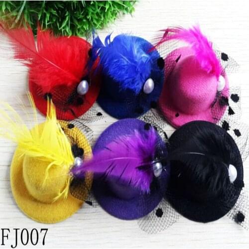 2014 Fashion pet children homburg pearl headdress dog hairpin pet accessories 60pc/lot