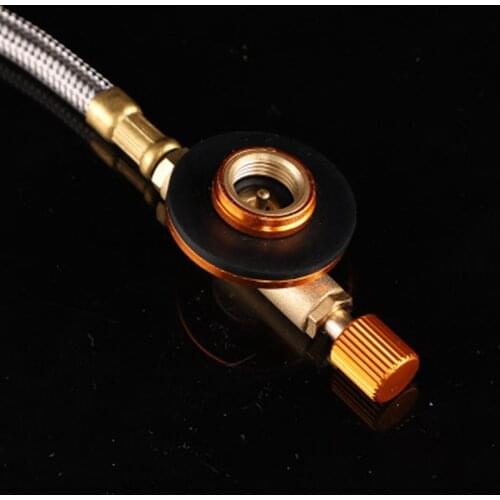 5pcs/lot Flat Gas Valve Pipe Fittings Camping Outdoor Charging Valve Long Flat Gas Tank Burner Accessories