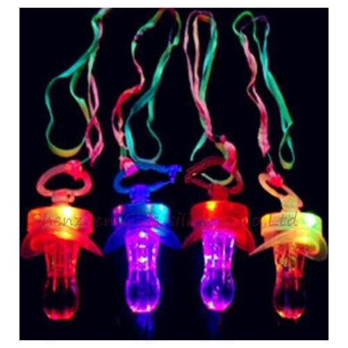 600pcs/lot Newest Brand LED Flashing Pacifier Whistle Party Supplies Fun Toy Survival Tool Flash Glow Sticks Bar