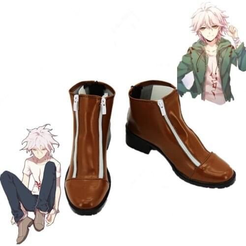 Anime Super Danganronpa 2 Nagito Komaeda Cosplay Shoes Boots Halloween cosplay shoes women men boots Customized any size
