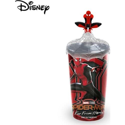 Disney Cup Marvel Spider-Man Heroes Expedition Straw Cup Styling Spider-Man Hands Sprinkling Net Drinking Cup