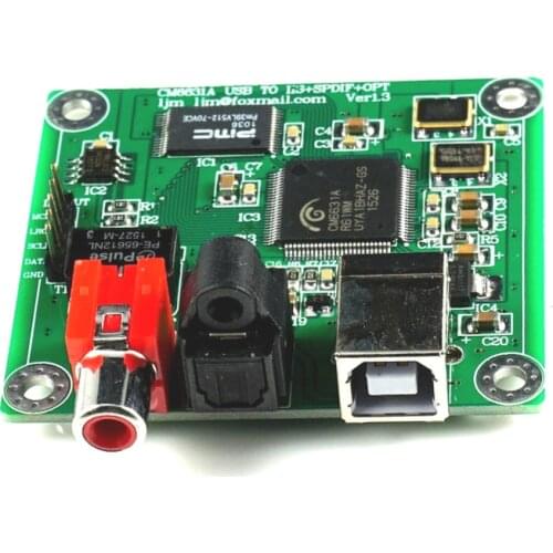 CM6631A 24bit/192khz USB to Coaxial and Optical fiber SPDIF and I2S by LJM New version