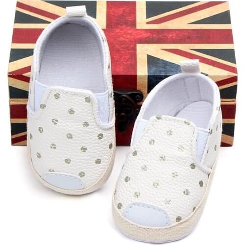 New Toddler Infant Newborn Baby Girl Dot Shoes Crib Shoes Size 0-18 Months Baby shoes