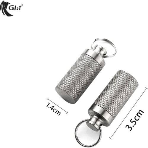 EDC titanium alloy waterproof storage tank storage outdoor tool hanging key tool