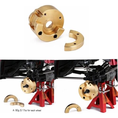 INJORA Brass Outer Portal Drive Housing Balance Weight for 1:10 Scale RC Crawler Car Traxxas TRX-4 TRX6 8251
