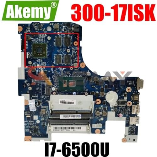 Laptop motherboard For LENOVO 300-17ISK Core I7-6500U Mainboard 5B20K61872 BMWD1 NM-A491