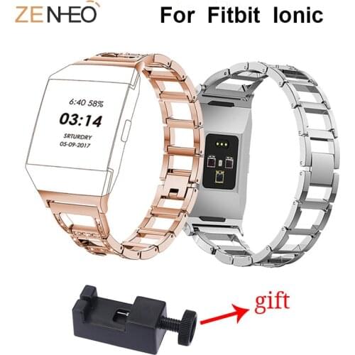 Metal watches bands For Fitbit Ionic wristband Rhinestone replacement For Fitbit Ionic watchband with adjust tool drop shipping