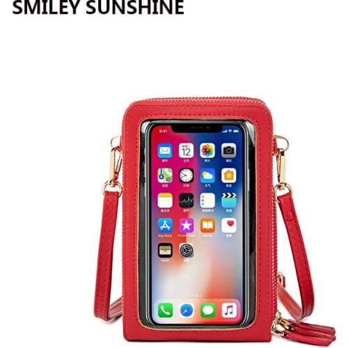 2021 Fashion Phone Women Crossbody Bags Small Handbags Cellphone Purse Touch Screen Shoulder Bag RFID Blocking Wallet Hand Bags