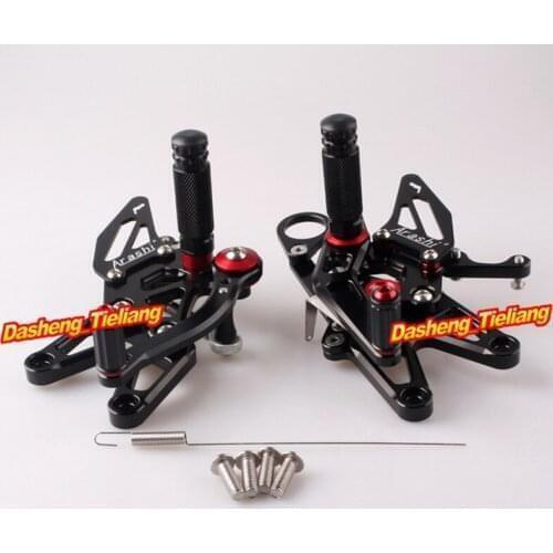 Motorcycle Adjustable Rear Set Footpegs Footrests Pegs Bracket Kit For BMW S1000RR 2010-2013 Foot Rest