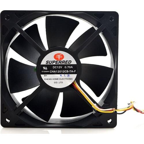 New original CHA12012CB-TA-F 12V 0.70A 12038 12CM 4-wire cooling fan