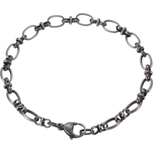 New 2021 Simple Charms Bracelet For Men Stainless Steel Lobster Claw Clasp Closure Women Jewelry GS0077