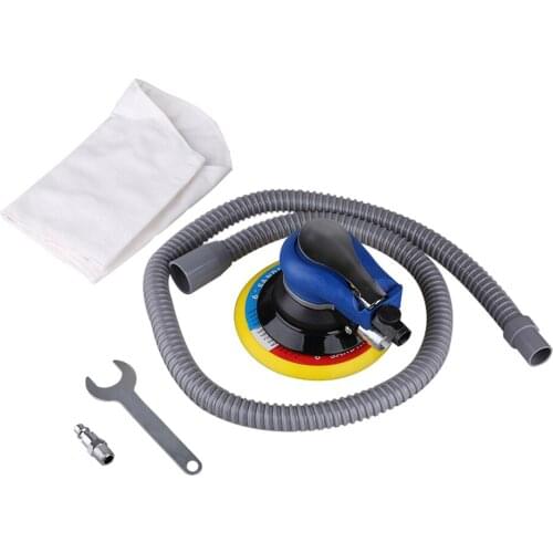 Air Random Orbital Palm Sander For 6inch 150mm Pad Hand Power Tool With Dust Collection Hose Wrench Connector Polisher Dust Bag