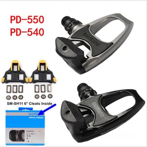 PD-R540 R550 Road Bike Pedals SPD Self-Holding Pedals Cycling Components Racing Cleat Parts