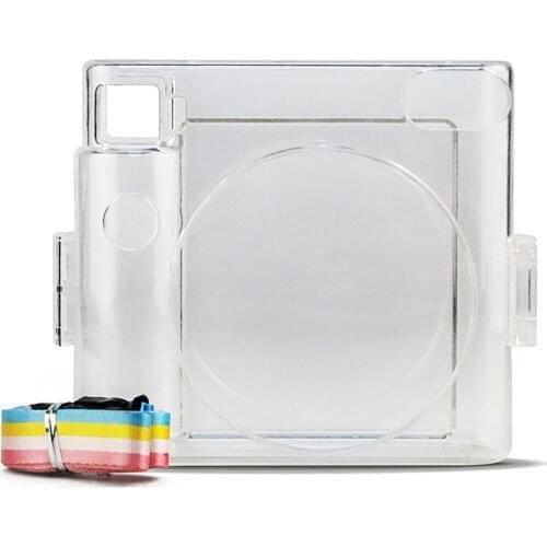 For Fujifilm Instax Square SQ1 Instant Camera Transparent Mini PVC Carry Case Bag Hard Cover Protective Case With Shoulder Strap