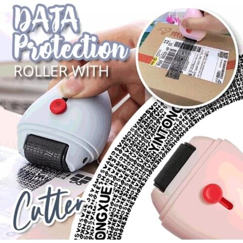 Data Protection Roller With Cutter Identity Privacy Protection Stamp Information Coverage Code Data Protector Security Seal