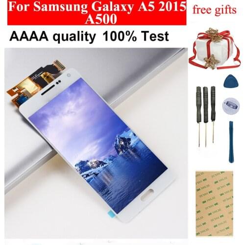 For Samsung Galaxy A5 2015 A500 A5000 A500F A500FU A500M A500Y A500FQ Touch Screen Sensor Digitizer + LCD Display Panel Assembly