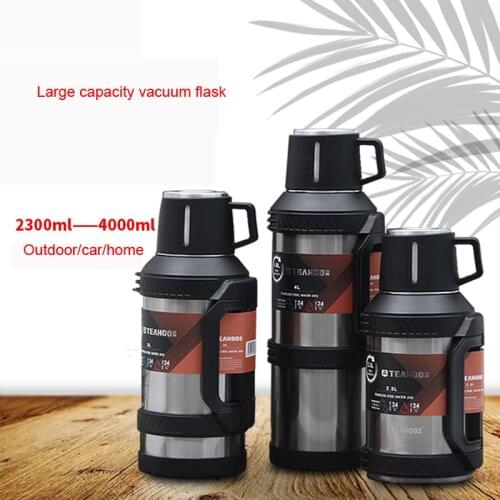 Vacuum Flasks Thermoses Stainless Steel 2.3L 3L 4L Big Size Outdoor Travel Cup Thermos Bottle Thermal Thermoses Cup