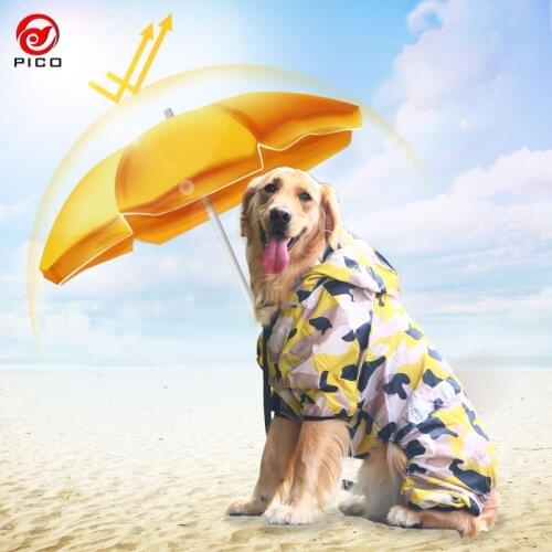 Large dog Sun UV Protection Clothes big dogs Hoodie Coat Apparel Hood Summer camo pet Jumpsuit Pants ZL213