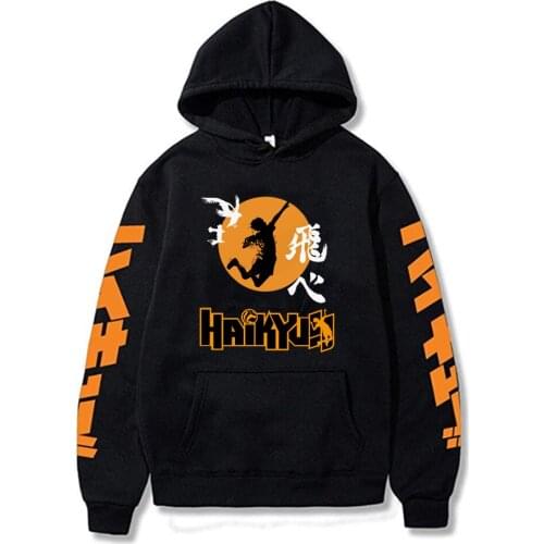2021 Japan Anime Haikyuu Cosplay Hoodie Women Men Harajuku Sweatshirt Karasuno High School Pullover Hooded Jacket Sportswear