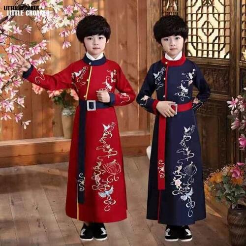 Hanfu Dress Ancient Chinese Traditional Costume Men for Kids Boys Hanfu Cosplay Child Clothing Tang Dynasty Dance Children