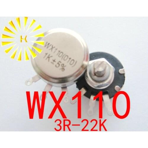 WX110 WX010 33R 47R 100R 150R 220R 330R 470R 560R 680R 1K 2K2 4K7 10K 22K 1W Single Wirewound Potentiometer Pot x 50PCS