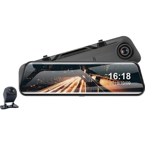 Pioneer 11.66 Inch Touch Screen 2k Mirror Rearview Car Recorder FHD Dual 1080P Lens